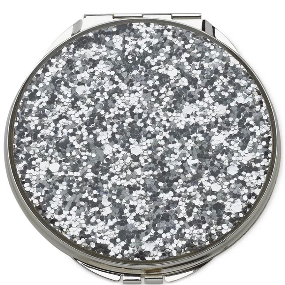 🚨SALE KSNY Simply Sparkling Compact Mirror Silver - Picture 8 of 8